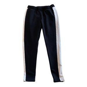Children's Place Black Sweat Pants White Stripe Size 7